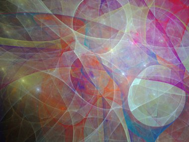 kaotik fraktal arka plan 3d render illüstrasyon soyut