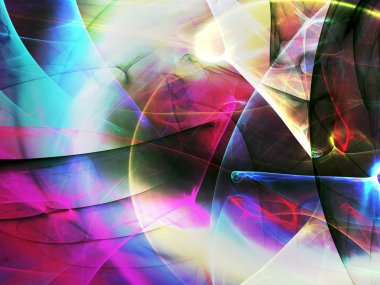 kaotik fraktal arka plan 3d render illüstrasyon soyut