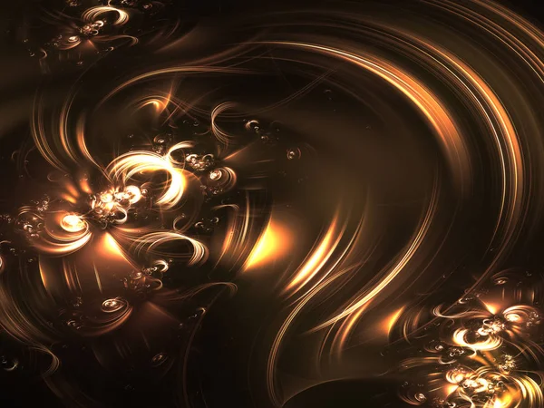 Marrom abstrato fractal fundo 3d renderização ilustração — Fotografia de Stock