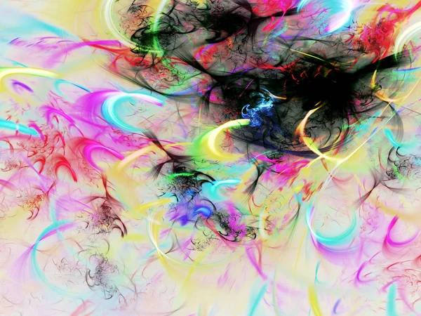 Regenbogen abstrakt fraktalen Hintergrund 3D-Darstellung — Stockfoto