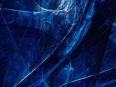 Mavi Soyut Fraktal arka plan 3d render illüstrasyon