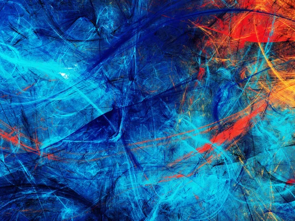 Niebieski Abstrakcja Fraktal tła 3d renderowania ilustracja — Zdjęcie stockowe