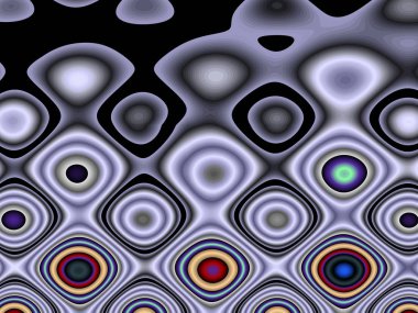 kaotik fraktal arka plan 3d render illüstrasyon soyut