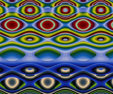 Mavi Soyut Fraktal arka plan 3d render illüstrasyon