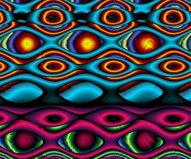 Mavi Soyut Fraktal arka plan 3d render illüstrasyon