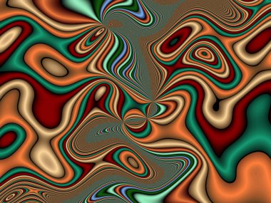 kaotik fraktal arka plan 3d render illüstrasyon soyut