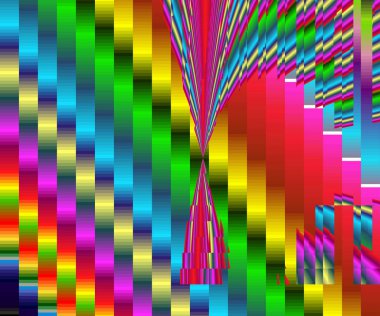 gökkuşağı Soyut Fraktal arka plan 3d render illüstrasyon