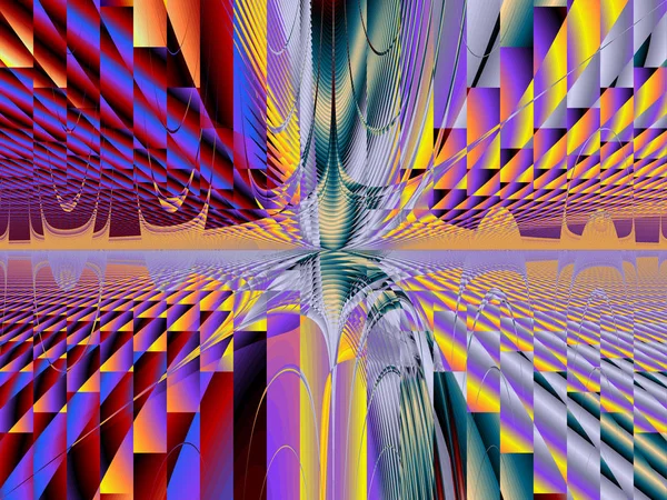 Lila abstrakt fraktalen Hintergrund 3D-Darstellung — Stockfoto
