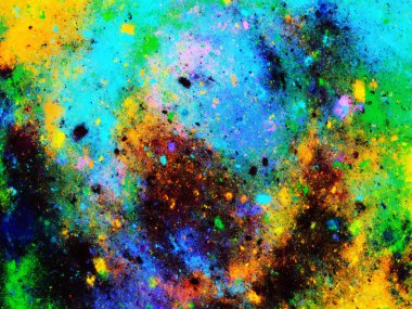 gökkuşağı Soyut Fraktal arka plan 3d render illüstrasyon