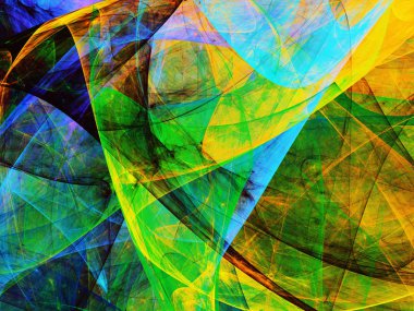 kaotik fraktal arka plan 3d render illüstrasyon soyut