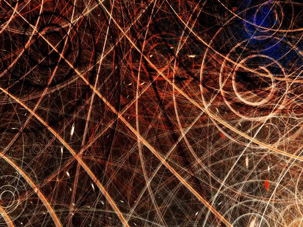 turuncu Soyut Fraktal arka plan 3d render illüstrasyon