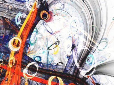 kaotik fraktal arka plan 3d render illüstrasyon soyut