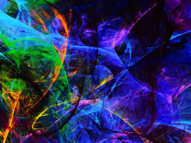 kaotik fraktal arka plan 3d render illüstrasyon soyut