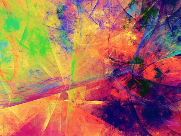 turuncu Soyut Fraktal arka plan 3d render illüstrasyon