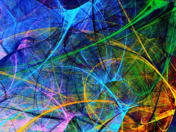 gökkuşağı Soyut Fraktal arka plan 3d render illüstrasyon