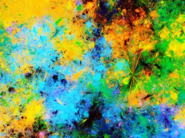 kaotik fraktal arka plan 3d render illüstrasyon soyut