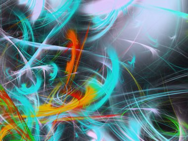 kaotik fraktal arka plan 3d render illüstrasyon soyut