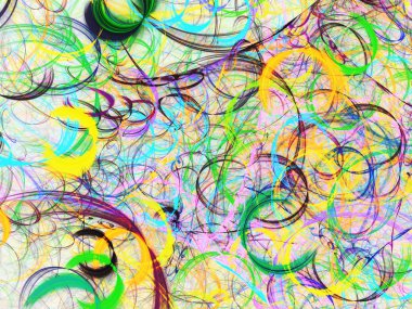 kaotik fraktal arka plan 3d render illüstrasyon soyut