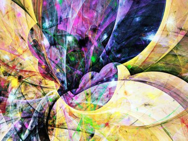 kaotik fraktal arka plan 3d render illüstrasyon soyut