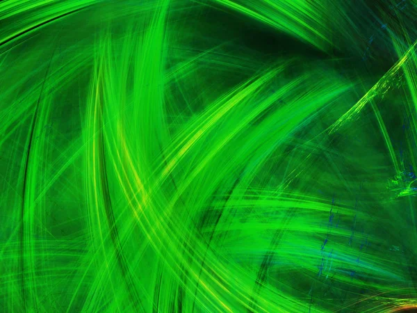 Fondo fractal abstracto verde 3d representación ilustración — Foto de Stock