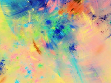 turuncu Soyut Fraktal arka plan 3d render illüstrasyon