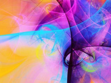 kaotik fraktal arka plan 3d render illüstrasyon soyut