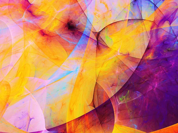Gul abstrakt fraktal bakgrund 3d rendering illustration — Stockfoto