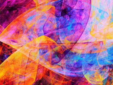 kaotik fraktal arka plan 3d render illüstrasyon soyut