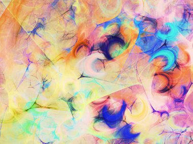 kaotik fraktal arka plan 3d render illüstrasyon soyut