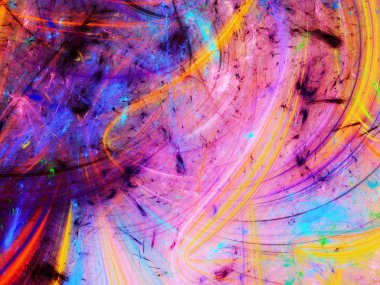 Mor Soyut Fraktal arka plan 3d render illüstrasyon