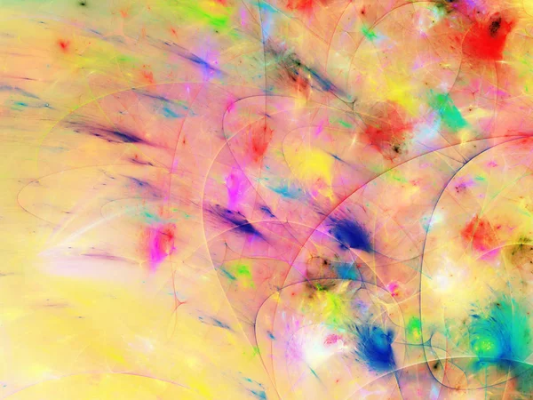 Gele abstracte fractal achtergrond 3d rendering illustratie — Stockfoto