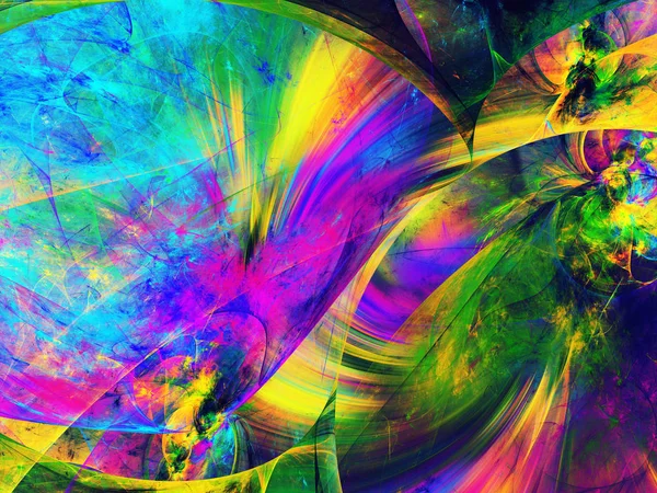 Regenboog abstracte fractal achtergrond 3d rendering illustratie — Stockfoto