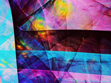 Mor Soyut Fraktal arka plan 3d render illüstrasyon