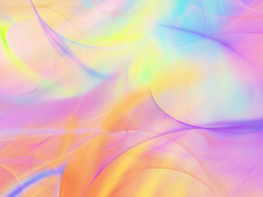 gökkuşağı Soyut Fraktal arka plan 3d render illüstrasyon