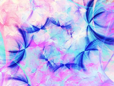 Mor Soyut Fraktal arka plan 3d render illüstrasyon