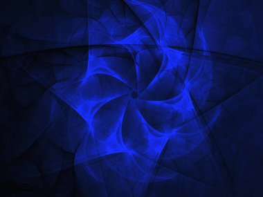 Mavi Soyut Fraktal arka plan 3d render illüstrasyon