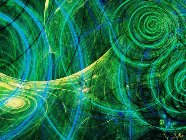 Groene abstracte fractal achtergrond 3d rendering illustratie — Stockfoto