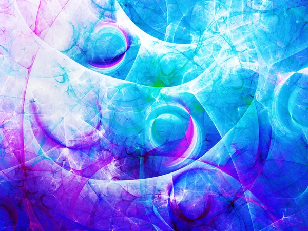 Mavi Soyut Fraktal arka plan 3d render illüstrasyon