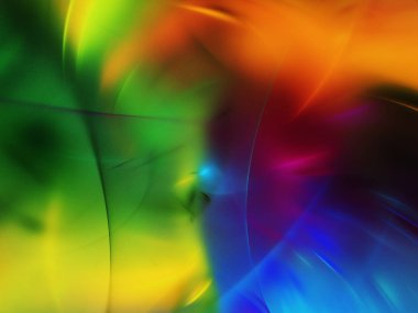 gökkuşağı Soyut Fraktal arka plan 3d render illüstrasyon