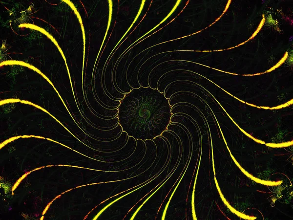 Κίτρινο αφηρημένη fractal φόντο εικόνα 3d rendering — Φωτογραφία Αρχείου