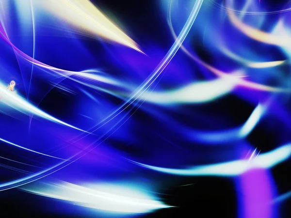 蓝色抽象分形背景3d 渲染插图 — 图库照片
