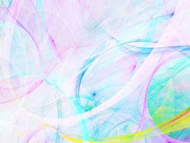 gökkuşağı Soyut Fraktal arka plan 3d render illüstrasyon