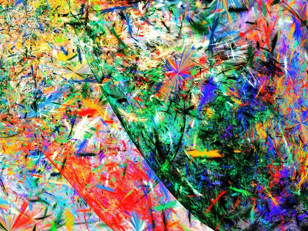 gökkuşağı Soyut Fraktal arka plan 3d render illüstrasyon