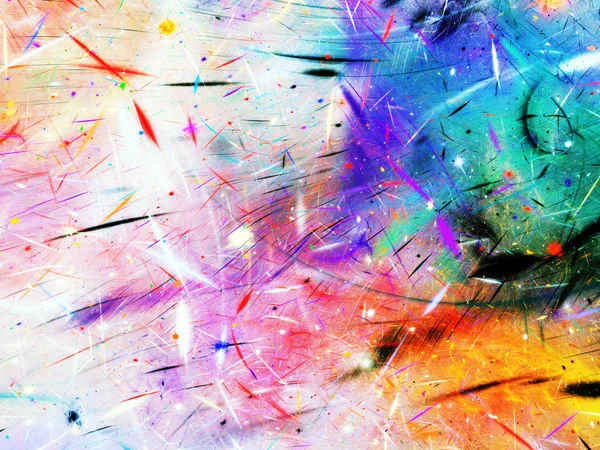 gökkuşağı Soyut Fraktal arka plan 3d render illüstrasyon