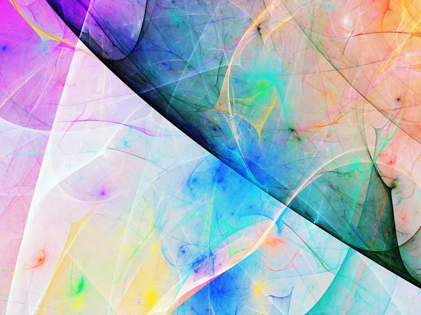 gökkuşağı Soyut Fraktal arka plan 3d render illüstrasyon