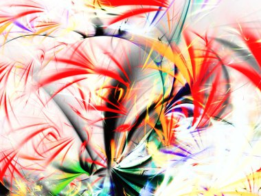 Kırmızı Soyut Fraktal arka plan 3d render illüstrasyon