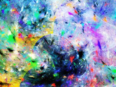 gökkuşağı Soyut Fraktal arka plan 3d render illüstrasyon