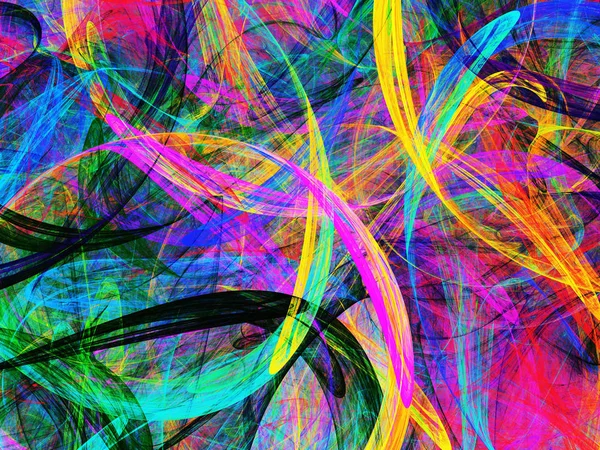 Rainbow abstrakt fraktal bakgrund 3d rendering illustration — Stockfoto