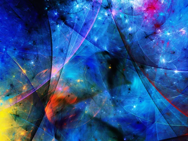 Μπλε αφηρημένη fractal φόντο εικόνα 3d rendering — Φωτογραφία Αρχείου