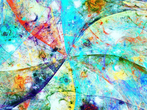 Arc-en-ciel abstrait fond fractal illustration de rendu 3d — Photo